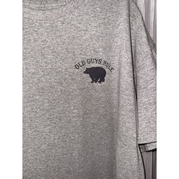 Old Guys Rule Gray Short Sleeve Graphic T-Shirt XL Cotton/Polyester - Picture 2 of 5